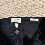 frame denim  | Byxbee Dark Wash Le High Skinny Jeans with Tiered Fringe- Size 28 Photo 11