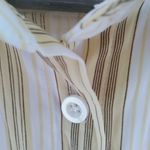 Como vintage Como S Gold White Striped Top Photo 3