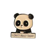I CANT ADULT TODAY Panda Enamel Lapel Backpack Pin NEW NWOT Black Photo 1