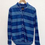 American Eagle  Blue Striped Button Down Shirt Photo 0