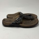 Taos Siren Embellished Leather Buckle Casual Comfort Sandals Womens Size 8 Brown Photo 2