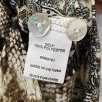 Figueroa and Flower New  Snake Paisley Print Mix Button Down Blouse Tan Photo 18