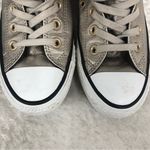Converse all star low top women size 5 leather metallic copper type texture Photo 7