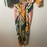 Entro  Vintage Resort Abstract Midi Dress Size M Vacation Cruise Tropical Photo 11