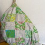 Lilly Pulitzer Green and Cream Patchwork Bikini Top Photo 4