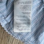 Free People  desert Blue Striped Ruffle Mini Dress Cotton Summer beach M Photo 5