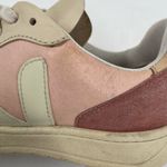 VEJA V-10 Multico Nude Colorblock Sneakers Suede Leather Pink Blue Cream Size 8 Photo 11