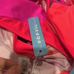 Popvil neon bright bikini set cut out one piece NWT size XL swimsuit swimwear Pink Photo 5