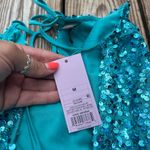 Wild Fable NWT | size medium | Sparkling Blue Sequin Dress with lace up back Photo 7