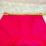 Counterparts Pink Capri Pants Woman’s Size 14 Cotton Spandex Button detail Flat Front Photo 7