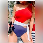 Beach Riot BEACH‎ ONE PIECE SWIMSUIT IN AMERICAN COLORBLOCK  Unbranded Check Measurements Photo 2