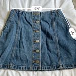 Aritzia Wilfred Free Button Up Denim Mini Skirt Size 2 Blue Photo 4