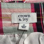 Crown & Ivy  size 10 plaid skirt with bow side hidden zip closure lined pockets Photo 7