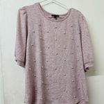 Alison Andrews Elegant Pink Blouse with Pearl Accents Photo 1