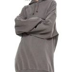 Topshop  Dark Gray Oversized Long Relaxed Fit Hoodie Sweatshirt M/L Photo 0