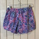 Lilly Pulitzer Luxletic Ocean Trail Shorts Blue Pink Floral Running XS Photo 3