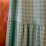 Lands' End Lands’ End Women's Sleeveless Tiered Maxi Dress Blue Green Check NWT Small 6-8 Photo 4