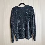 Umgee Blue Velvet Long Sleeve Tunic Top Size Large N13 Photo 1