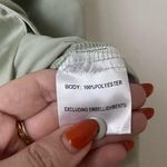 Princess Polly  Sari Green Satin Long Sleeve Collared Mini Dress 6 Photo 5