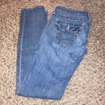 True Religion Blue World Tour Low Rose Skinny Jeans Y2K Size 27 Photo 7