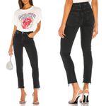 AGOLDE  | Toni Mid Rise Straight Raw Hem Ankle Denim Black Jeans Size 25‎ Photo 1