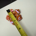 Retro Orange Enamel Metal Flower Brooch Pin AB Aurora Borealis Rhinestone Photo 3