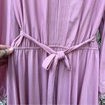 Vintage 70s Pink shirred V Photo 3