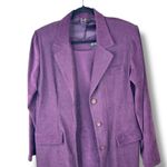 R&K Originals Vintage Plum Purple Velour Long Button Blazer Jacket & Midi Dress Size 10 Photo 1
