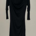 Theory  Odettia Horoscope Black Silk Blend Jersey Dress Size P  Small Photo 12