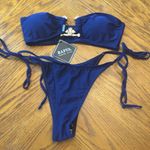 Zaful Metal Ring Bandeau Bikini Set Tie Side High Cut 2 Piece Swimsuit Photo 6