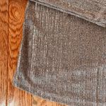 ZARA  golden brown bronze sparkle shimmer metallic long sleeve shirt Photo 8