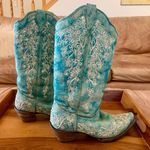 Corral  Turquoise Embroidered Rhinestone Western Boots Photo 0