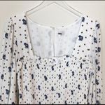 Free People  Two Faces Printed Mini Peasant Dress Flower Photo 5