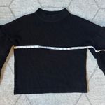 Endless Rose  Black Tiered Sleeve Cropped Knit Sweater Sz S Photo 3