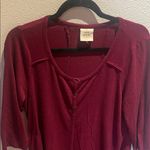 Knox Rose  Deep Red Blouse Photo 2