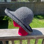 Vintage Woven Hat Black & White Photo 1