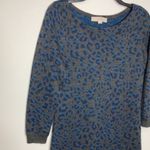 Loft  wool blend sweater dress animal Print size small Photo 3