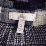 Joie  Black White Plaid Flannel Ruffle Button Up Shirt Women’s S Photo 3