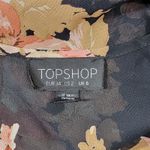 Topshop Floral Sheer Babydoll Tunic Top Black Pink Peach Women's US 2 Photo 5