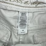 Guess  Y2K White Jean Shorts Raw Hem size 14 (Junior size) Photo 5