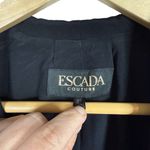 VINTAGE Escada Women’s 100% Silk Blazer Crystal X Brooches Size 42 (L) Black Size L Photo 4