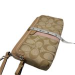 Coach  Tan Signature Canvas Wristlet  Wallet Photo 7