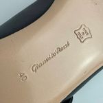 Gianvito Rossi  Black Leather Pointed Toe Buckle Strap Slip On Ballet Flats US 10 Photo 5