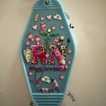 Handmade RN nurse motel style keychain  Photo 1