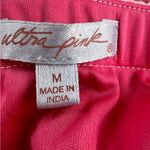 Ultra Pink  Women's Crochet Lace Skirt Size Med Coral Ombre Lined‎ Knee Length Photo 8