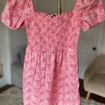 J.Crew Pink Smocked Mini Dress Cotton Gauze Puff Sleeve M Cottagecores Sz .d Photo 0