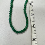 Vintage Jade Beaded Necklace Barrel Clasp 7in Green Photo 2