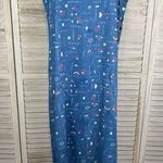 KORET (CITY BLUES) Vintage 90's Sleeveless Denim Maxi Dress Blue Patriotic/USA Photo 0