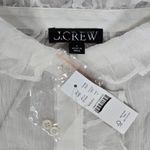 J.Crew  Ruffle button-up shirt in crinkle chiffon‎ in Ivory 2 NWT Photo 3