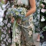Reformation  Green Floral Silk Dress Photo 1